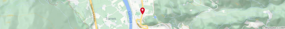 Kartendarstellung des Standorts für Apotheke Zur Gemse in 5440 Golling an der Salzach